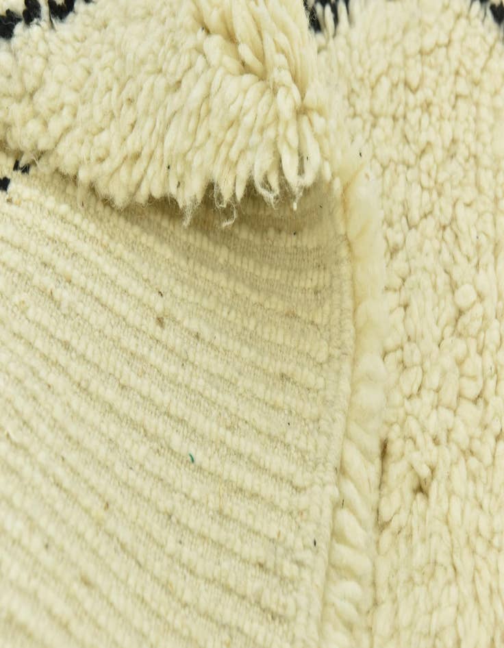 Detail image of 4' 10 x 8'  Hand Knotted Moroccan Wool Rug