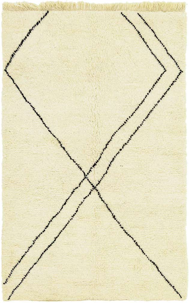 4' 10 x 8' Hand Knotted Moroccan Wool Rug
