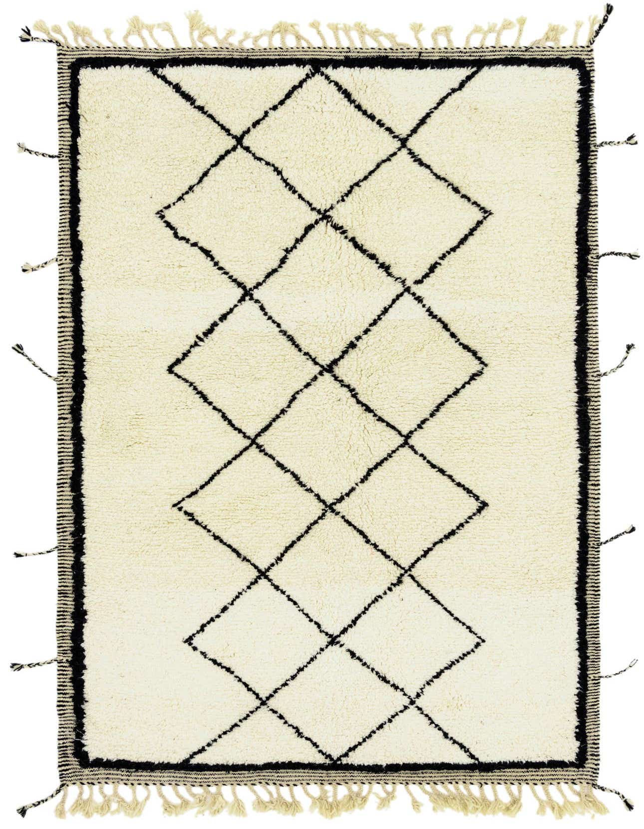 5' 6 x 8' 9 Hand Knotted Moroccan Wool Rug