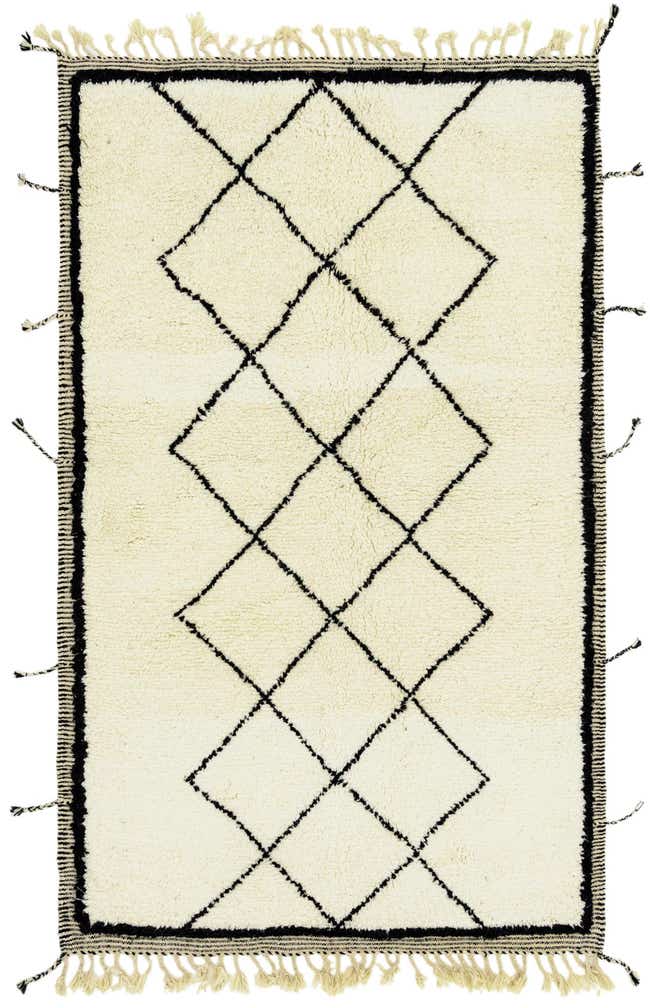 5' 6 x 8' 9 Hand Knotted Moroccan Wool Rug