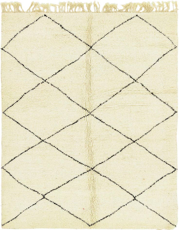 Detail image of 5' 4 x 8' Hand Knotted Moroccan Wool Rug