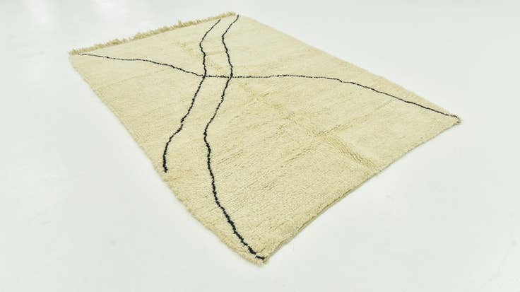 Detail image of 5' 6 x 7' 8 Hand Knotted Moroccan Wool Rug