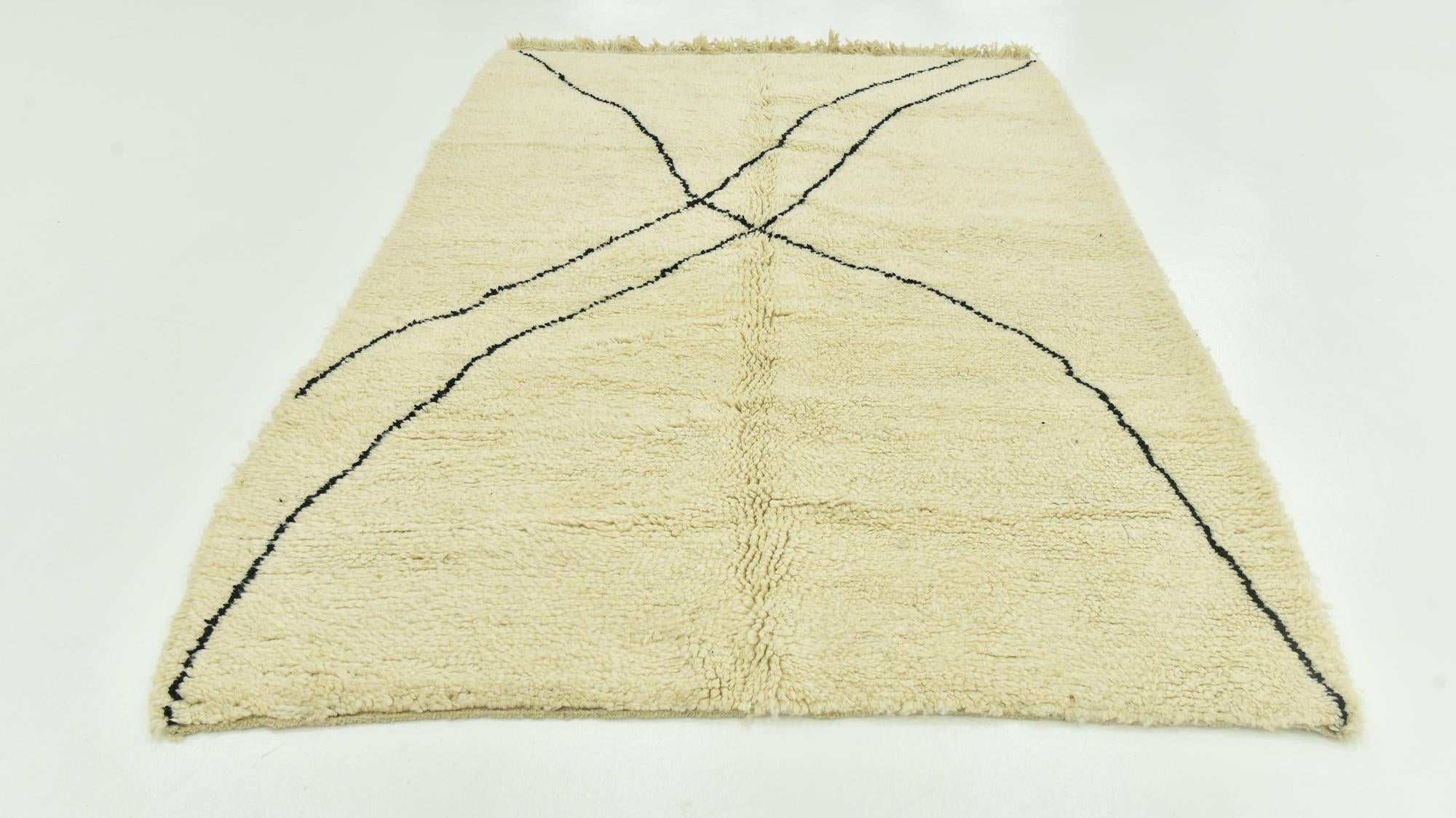 5' 6 x 7' 8 Hand Knotted Moroccan Wool Rug