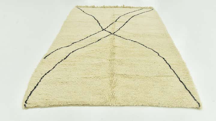 5' 6 x 7' 8 Hand Knotted Moroccan Wool Rug