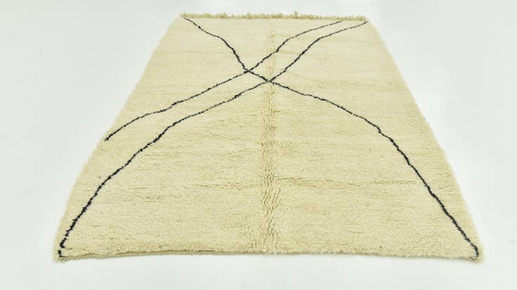 Detail image of 5' 6 x 7' 8 Hand Knotted Moroccan Wool Rug