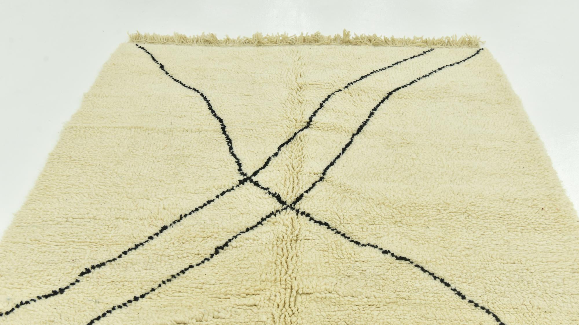 5' 6 x 7' 8 Hand Knotted Moroccan Wool Rug