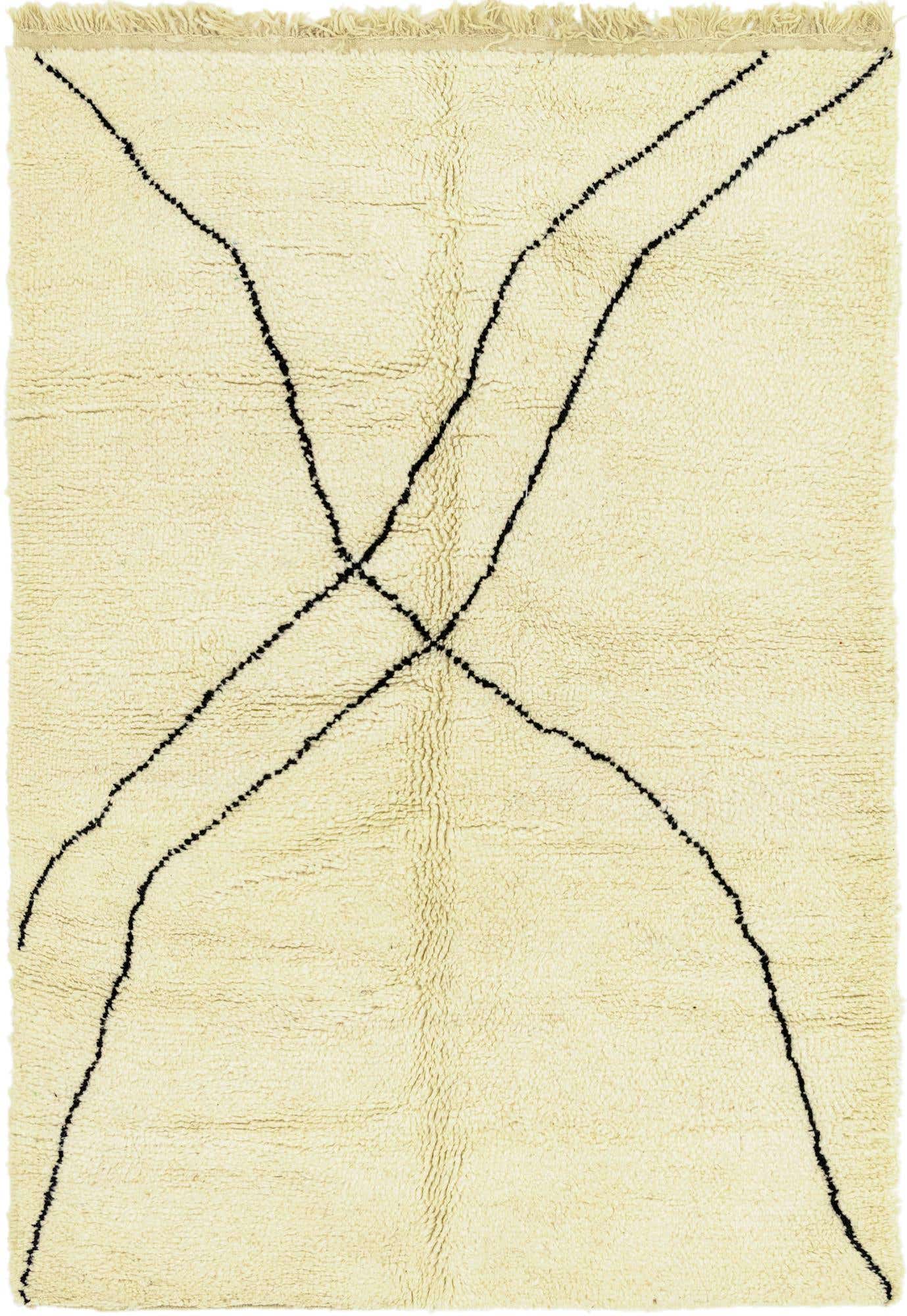5' 6 x 7' 8 Hand Knotted Moroccan Wool Rug