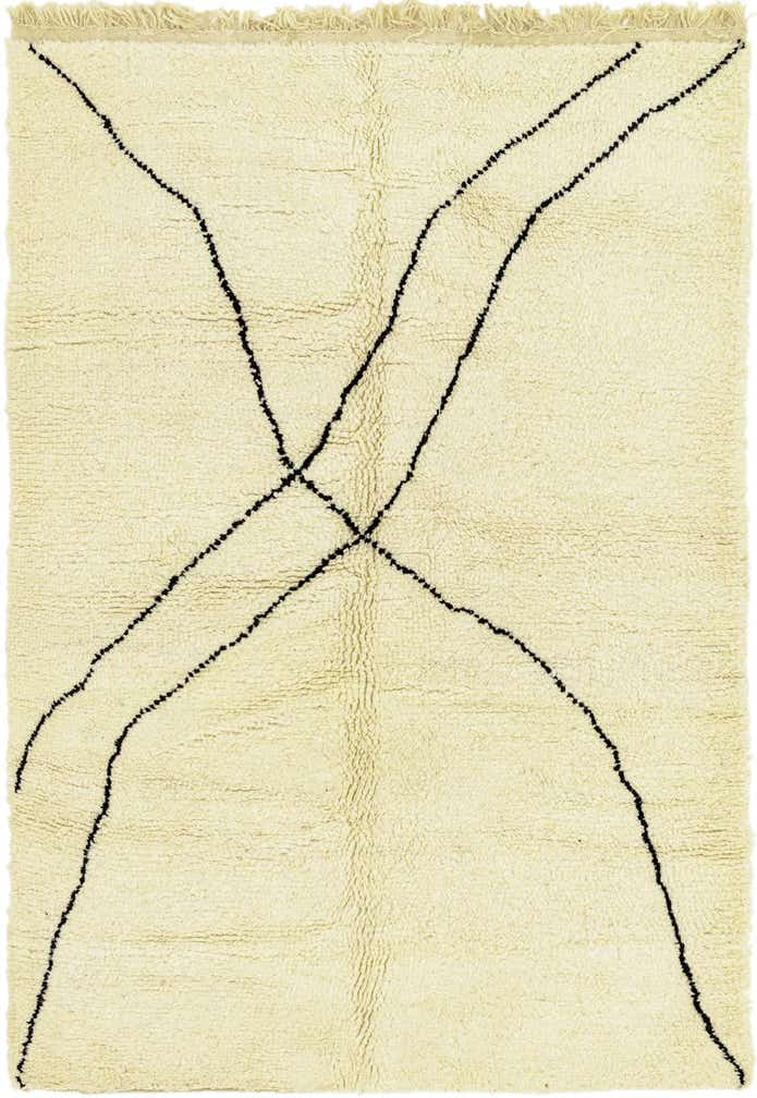 5' 6 x 7' 8 Hand Knotted Moroccan Wool Rug