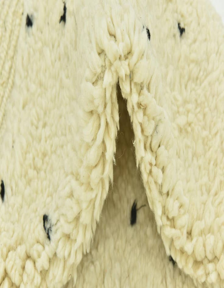 Detail image of 3' 6 x 4' 7 Hand Knotted Moroccan Wool Rug