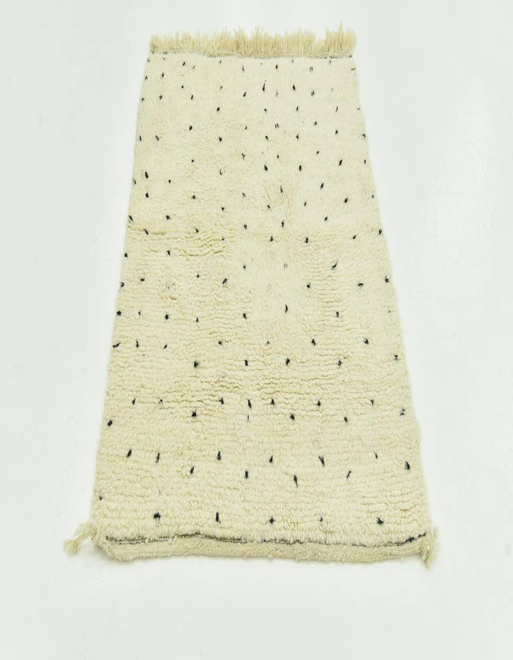 Detail image of 3' 6 x 4' 7 Hand Knotted Moroccan Wool Rug