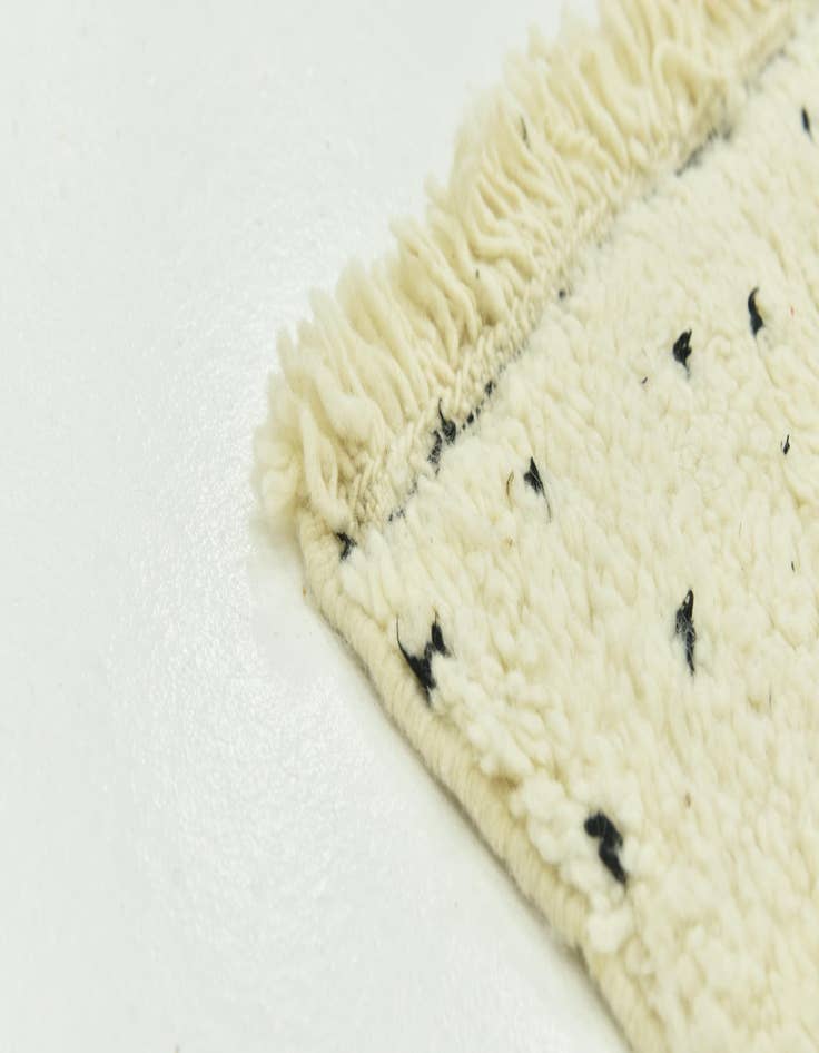 Detail image of 3' 6 x 4' 7 Hand Knotted Moroccan Wool Rug