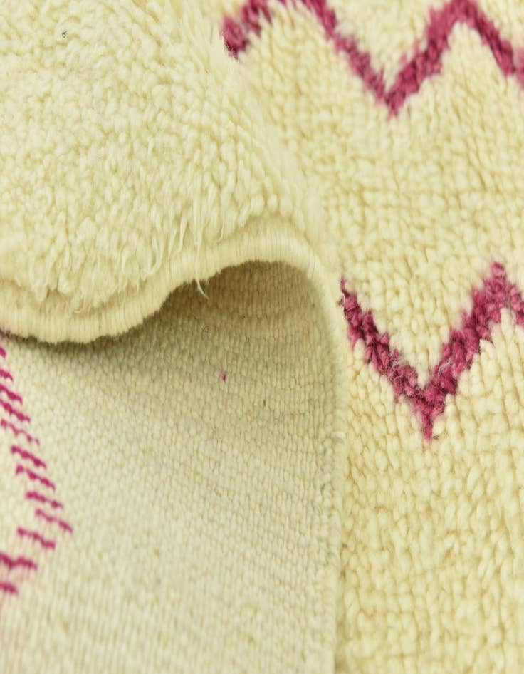 Detail image of 3' 5 x 4' 8  Hand Knotted Moroccan Wool Rug