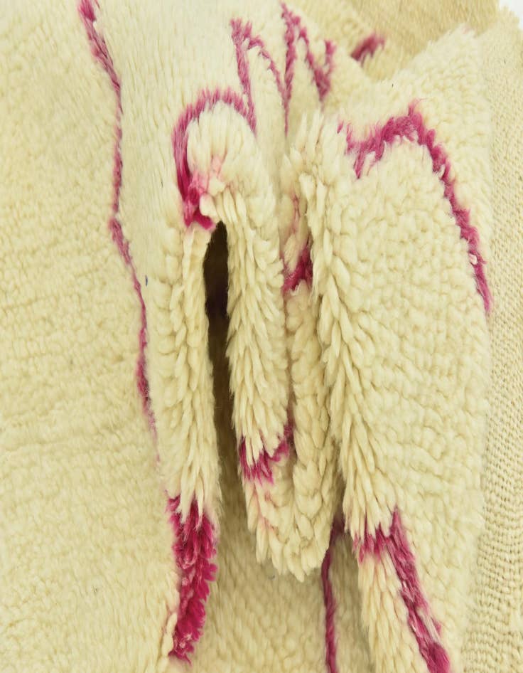 Detail image of 3' 5 x 4' 8  Hand Knotted Moroccan Wool Rug