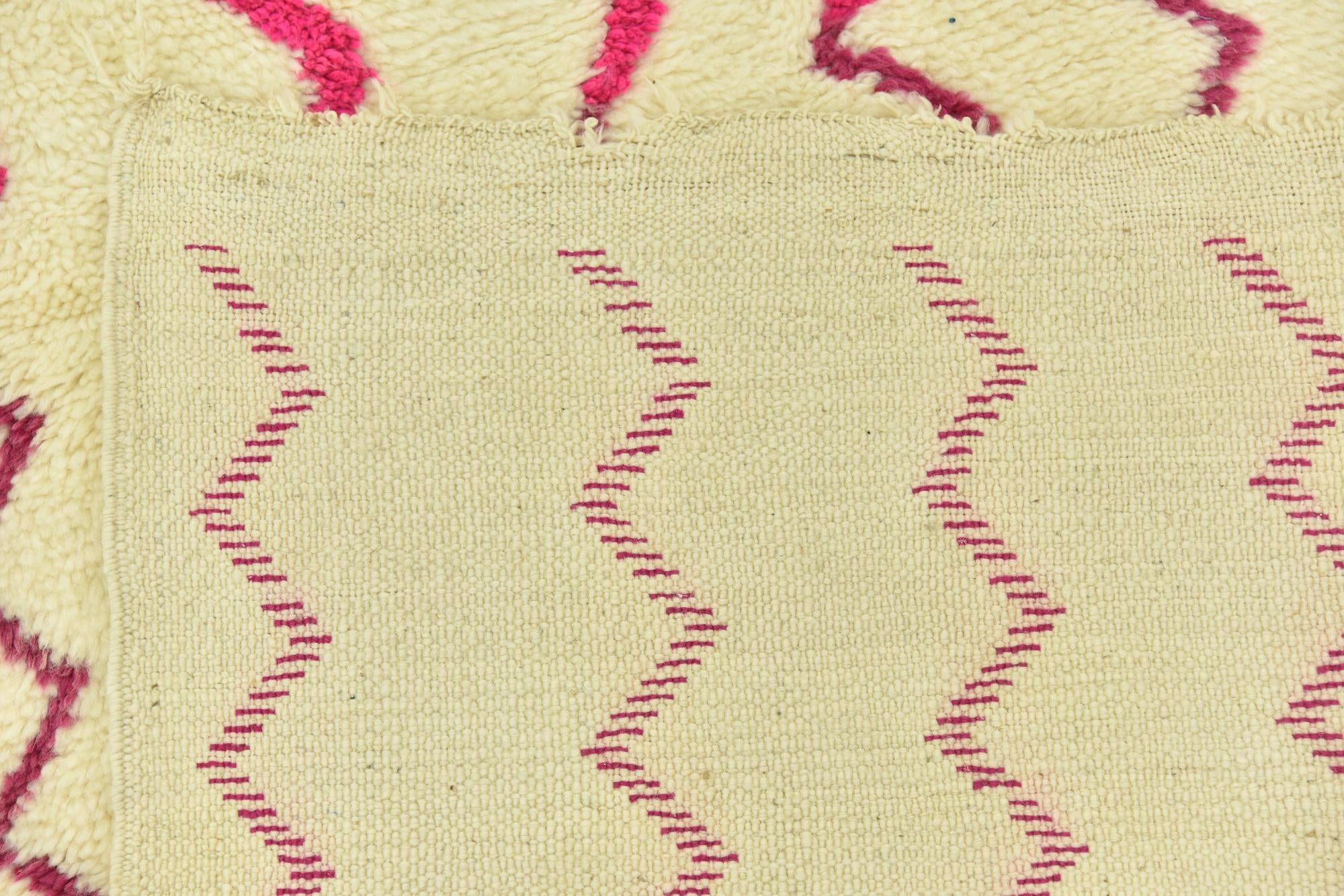 3' 5 x 4' 8 Hand Knotted Moroccan Wool Rug