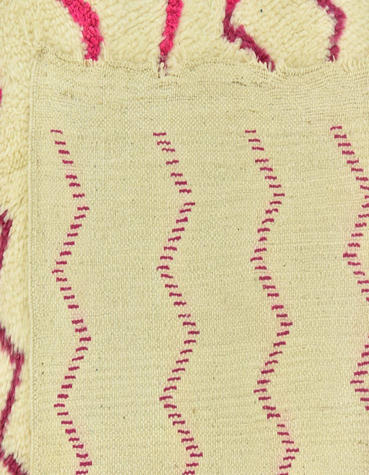 Detail image of 3' 5 x 4' 8  Hand Knotted Moroccan Wool Rug