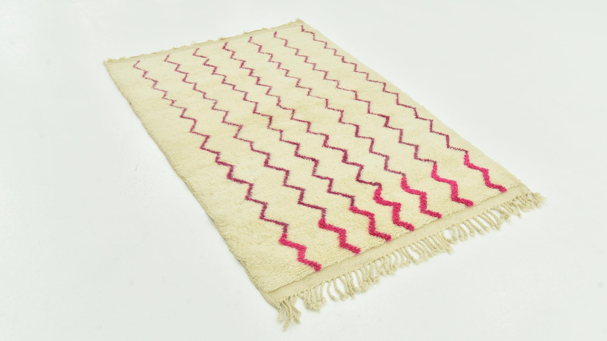 3' 5 x 4' 8 Hand Knotted Moroccan Wool Rug