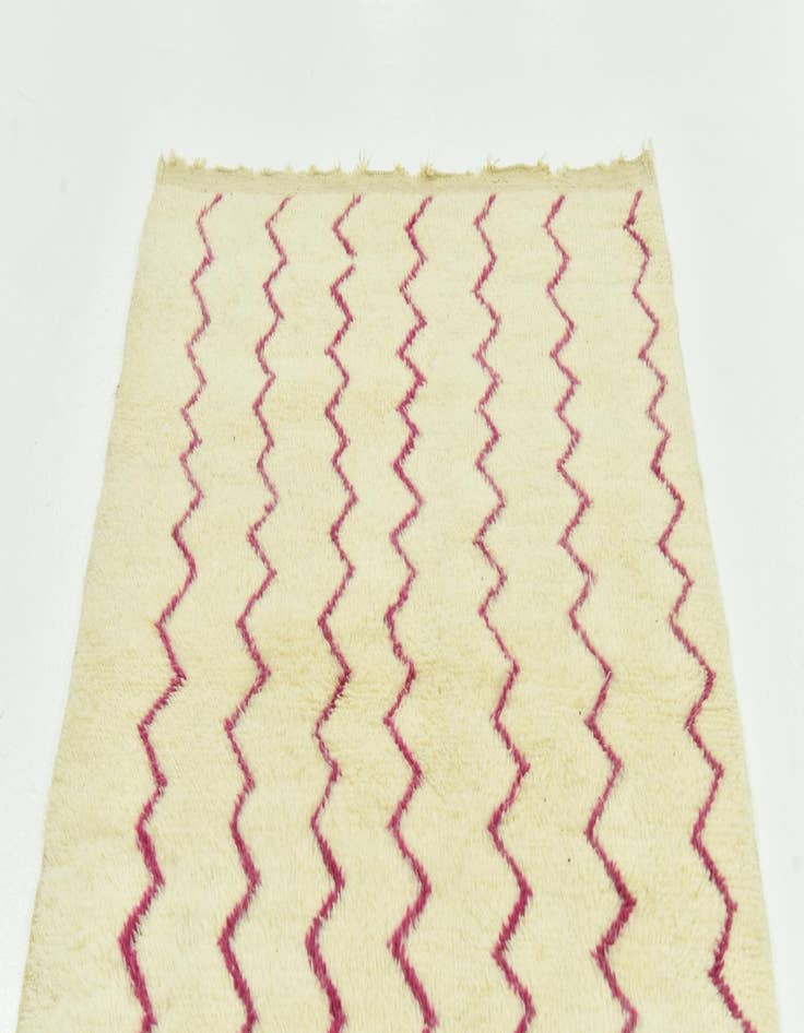 Detail image of 3' 5 x 4' 8  Hand Knotted Moroccan Wool Rug