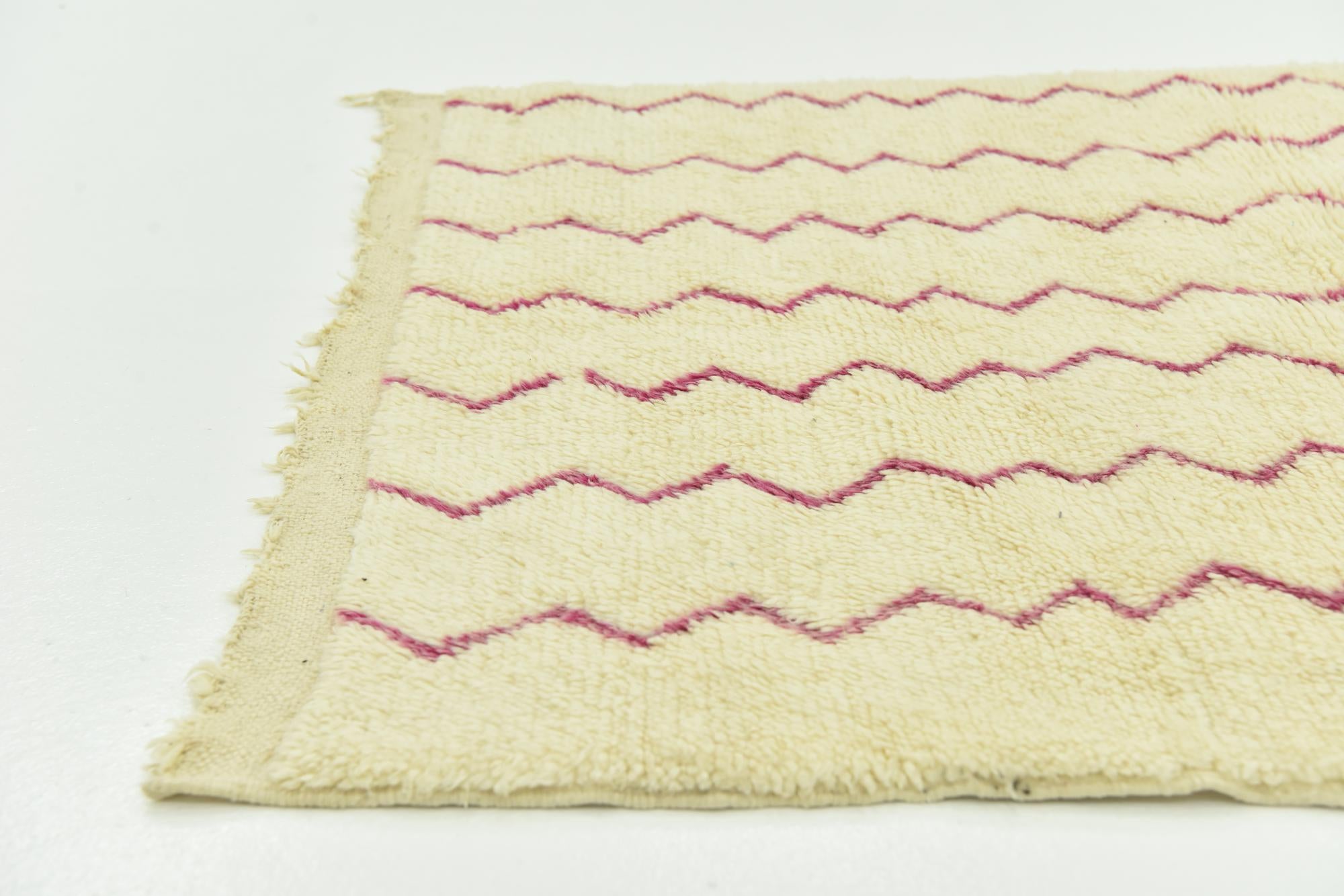 3' 5 x 4' 8 Hand Knotted Moroccan Wool Rug