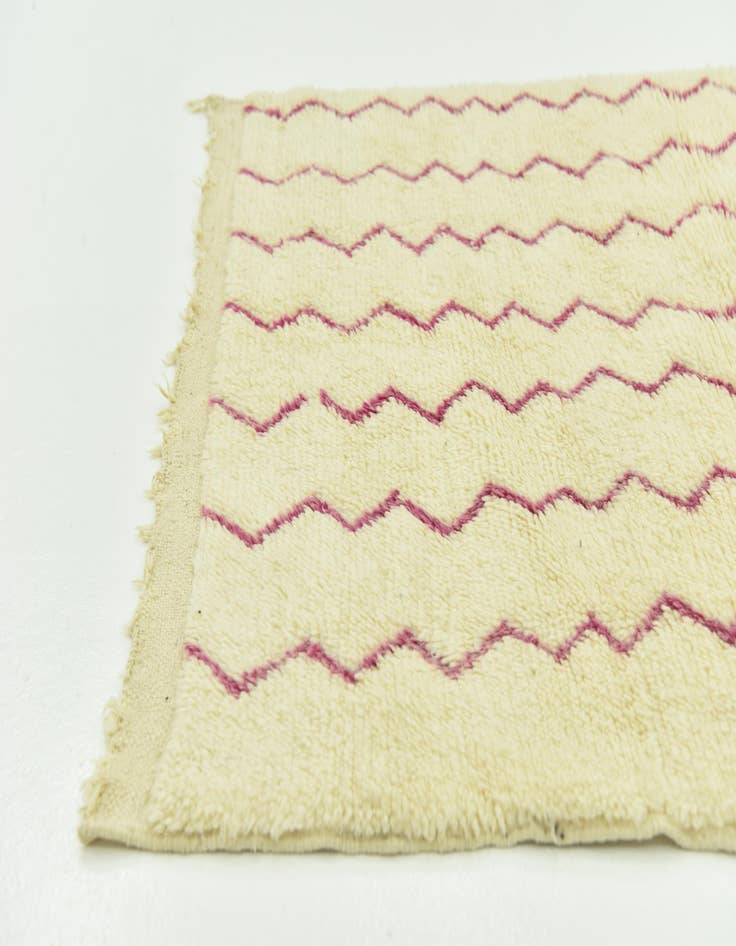 Detail image of 3' 5 x 4' 8  Hand Knotted Moroccan Wool Rug