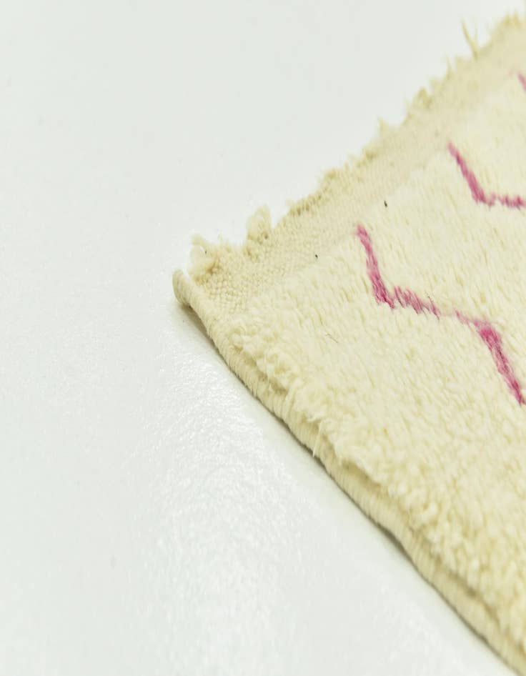 Detail image of 3' 5 x 4' 8  Hand Knotted Moroccan Wool Rug