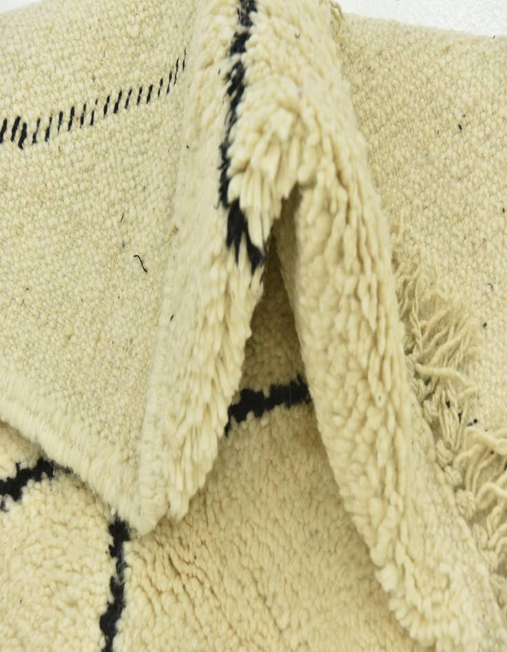 Detail image of 3' 5 x 4' 9  Hand Knotted Moroccan Wool Rug