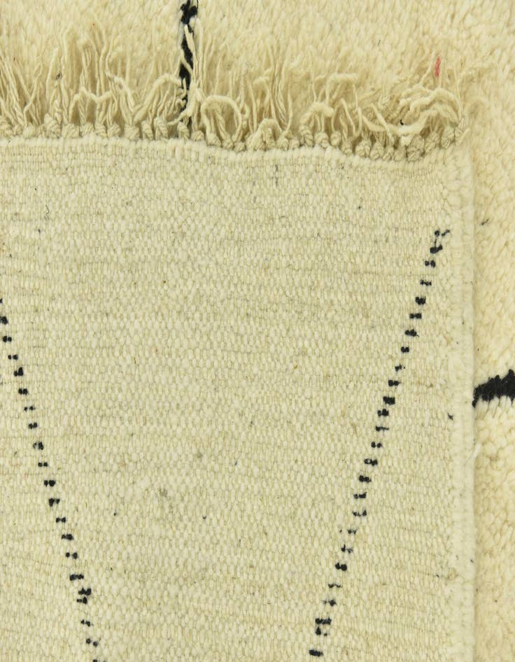 Detail image of 3' 5 x 4' 9  Hand Knotted Moroccan Wool Rug