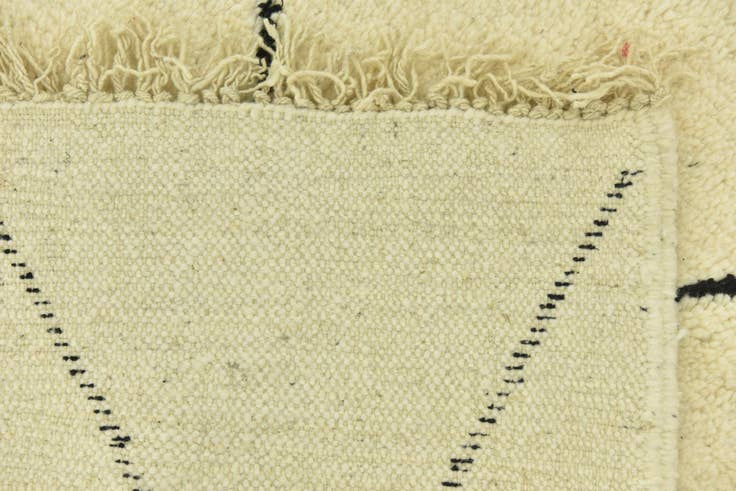 Detail image of 3' 5 x 4' 9 Hand Knotted Moroccan Wool Rug