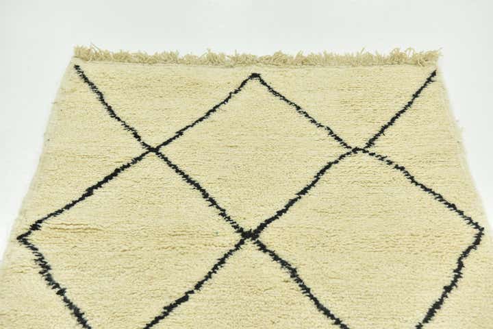 3' 5 x 4' 9 Hand Knotted Moroccan Wool Rug