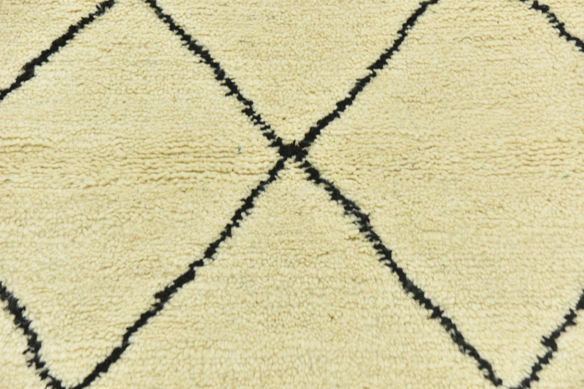 3' 5 x 4' 9 Hand Knotted Moroccan Wool Rug