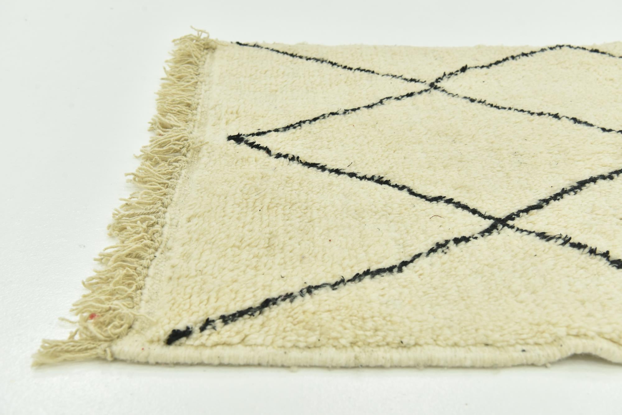 3' 5 x 4' 9 Hand Knotted Moroccan Wool Rug