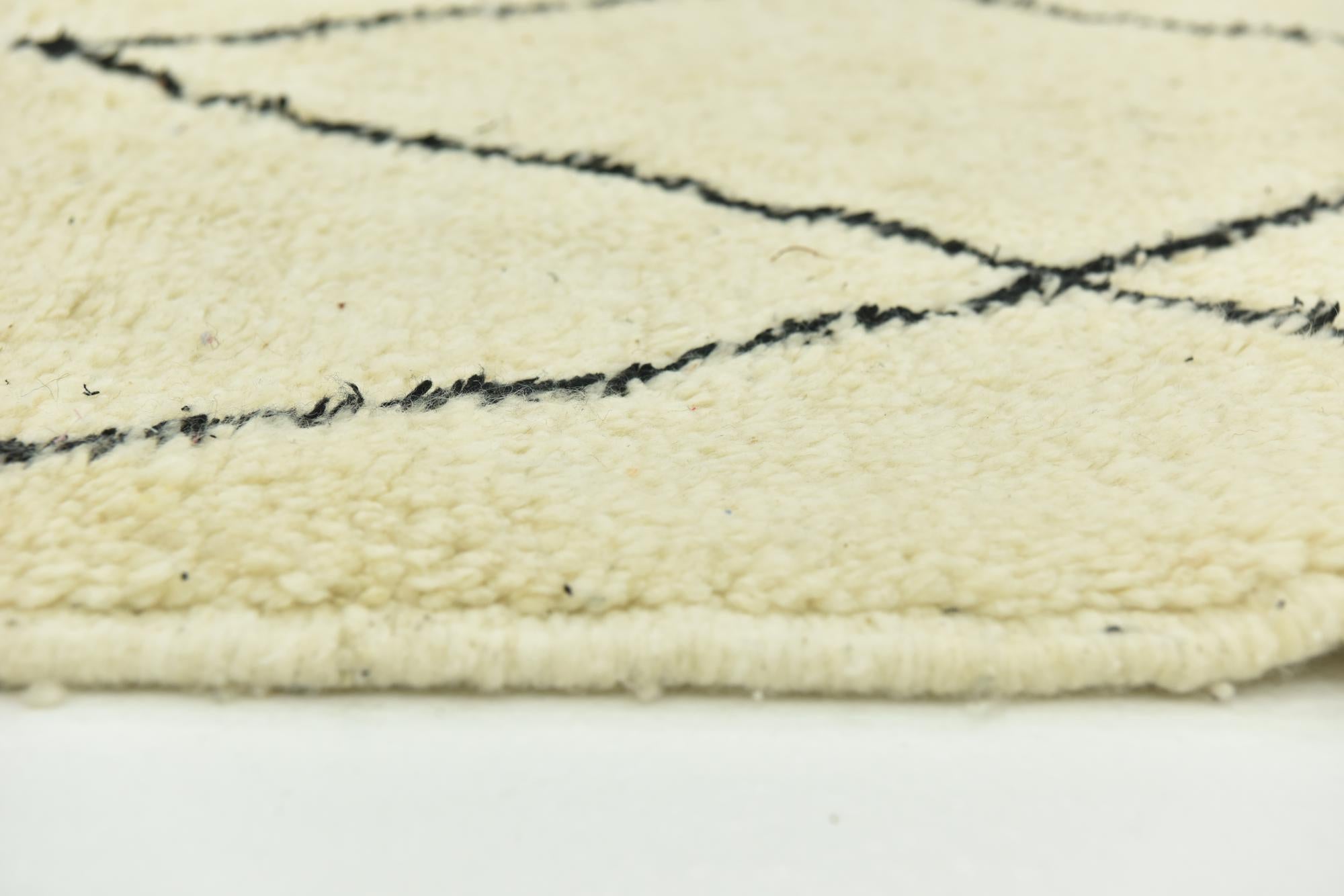 3' 5 x 4' 9 Hand Knotted Moroccan Wool Rug