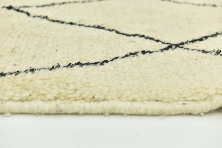 Detail image of 3' 5 x 4' 9 Hand Knotted Moroccan Wool Rug