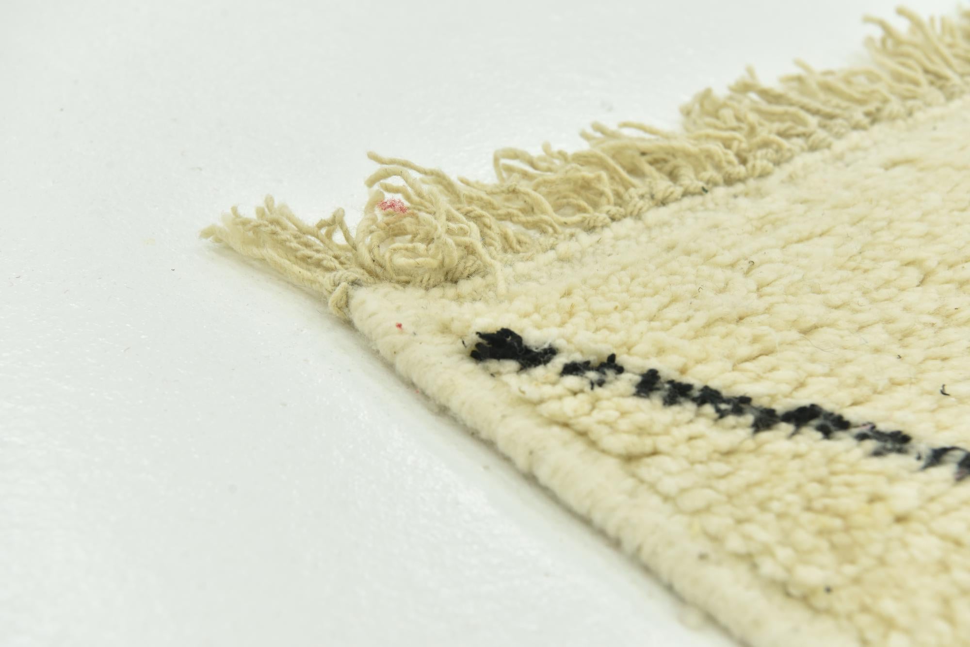 3' 5 x 4' 9 Hand Knotted Moroccan Wool Rug