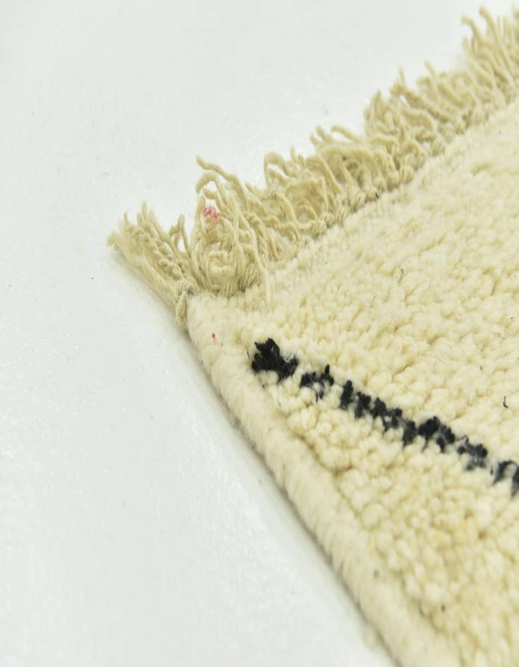 Detail image of 3' 5 x 4' 9 Hand Knotted Moroccan Wool Rug