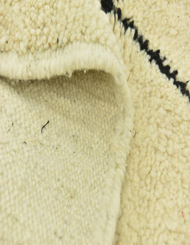 Detail image of 3' 5 x 4' 9 Hand Knotted Moroccan Wool Rug