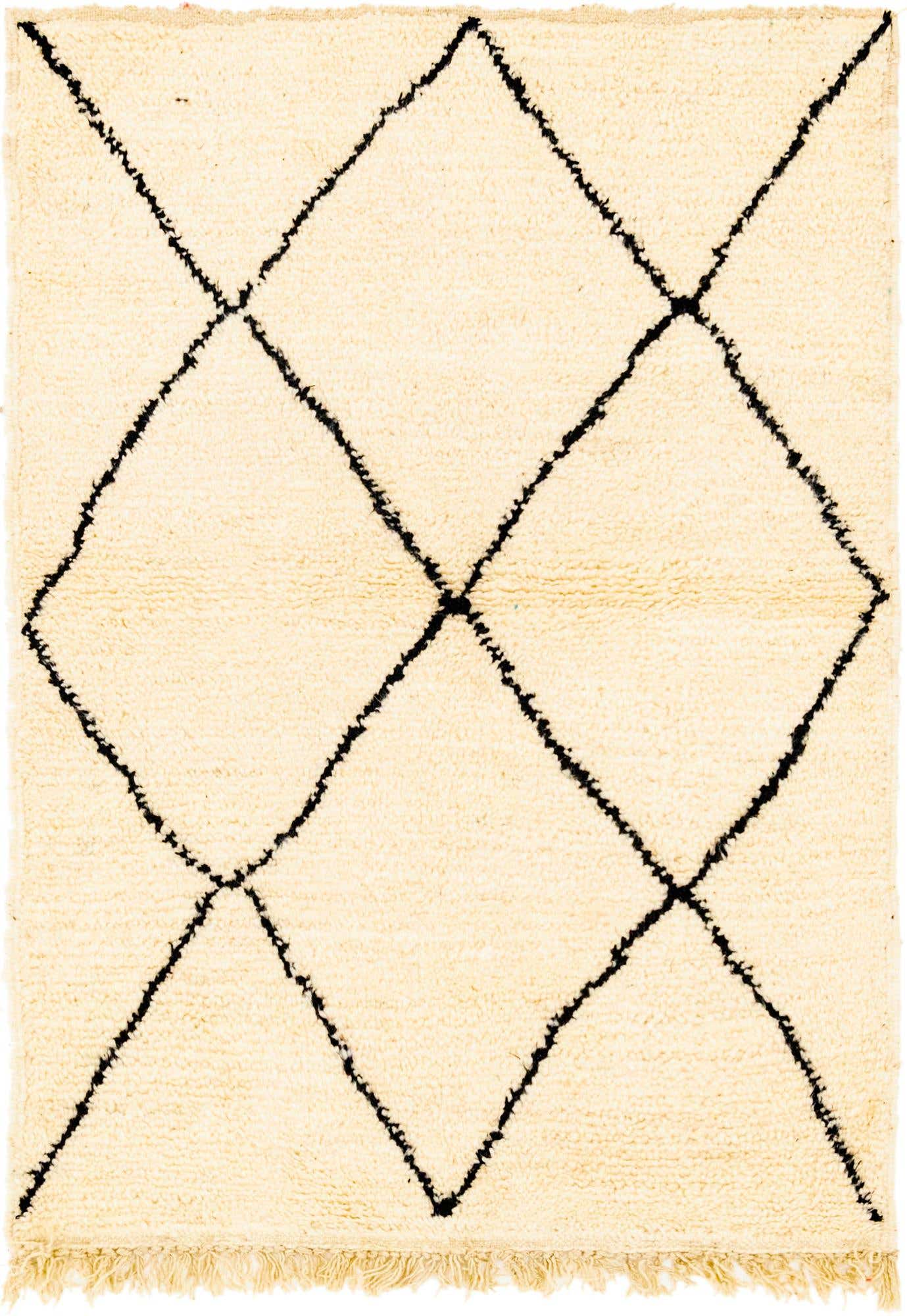 3' 5 x 4' 9 Hand Knotted Moroccan Wool Rug
