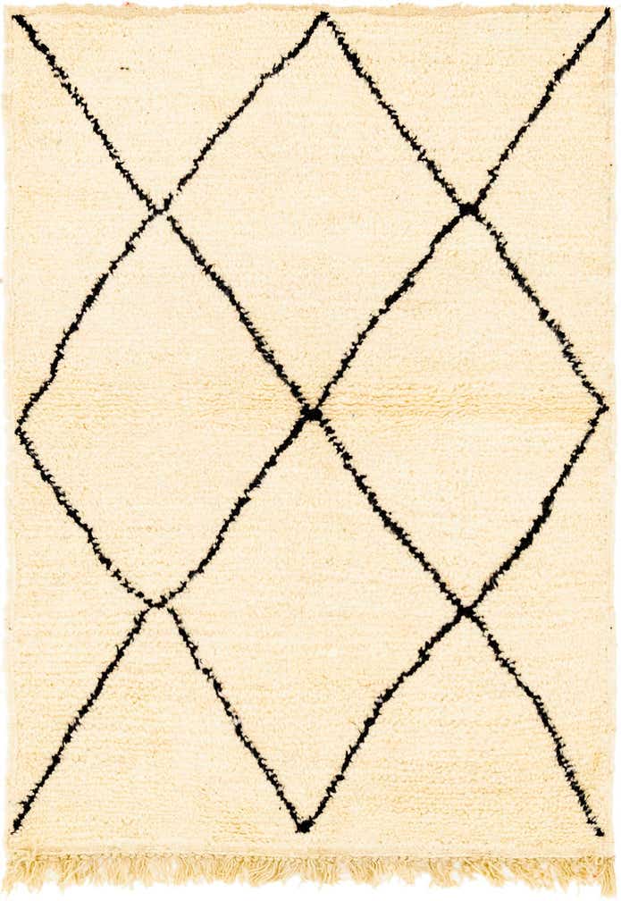 3' 5 x 4' 9 Hand Knotted Moroccan Wool Rug