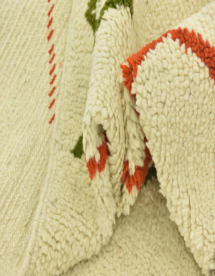 Detail image of 3' 4 x 5'  Hand Knotted Moroccan Wool Rug