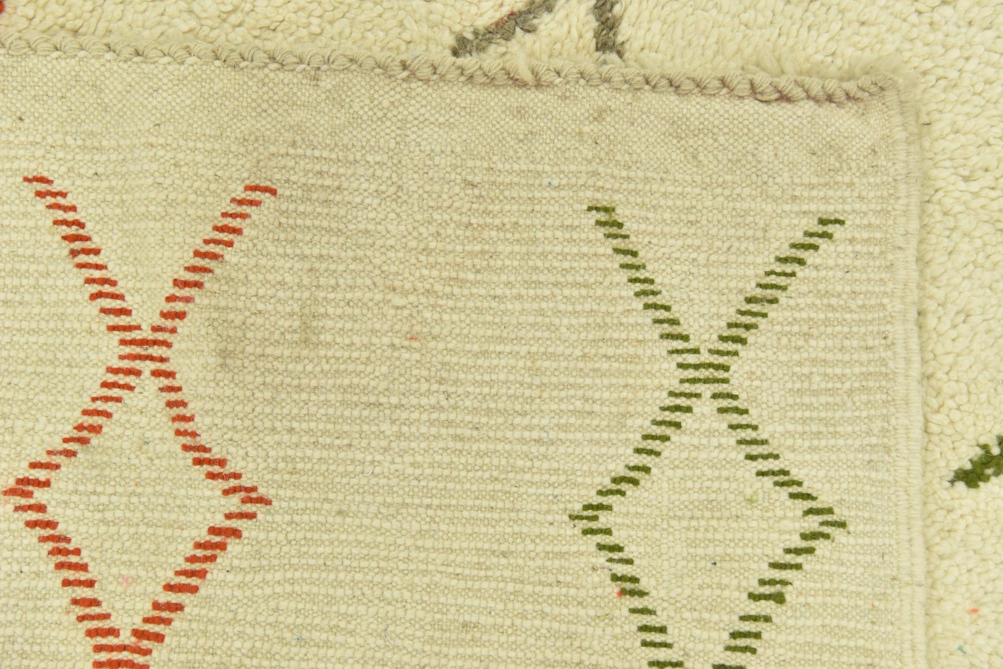 3' 4 x 5' Hand Knotted Moroccan Wool Rug