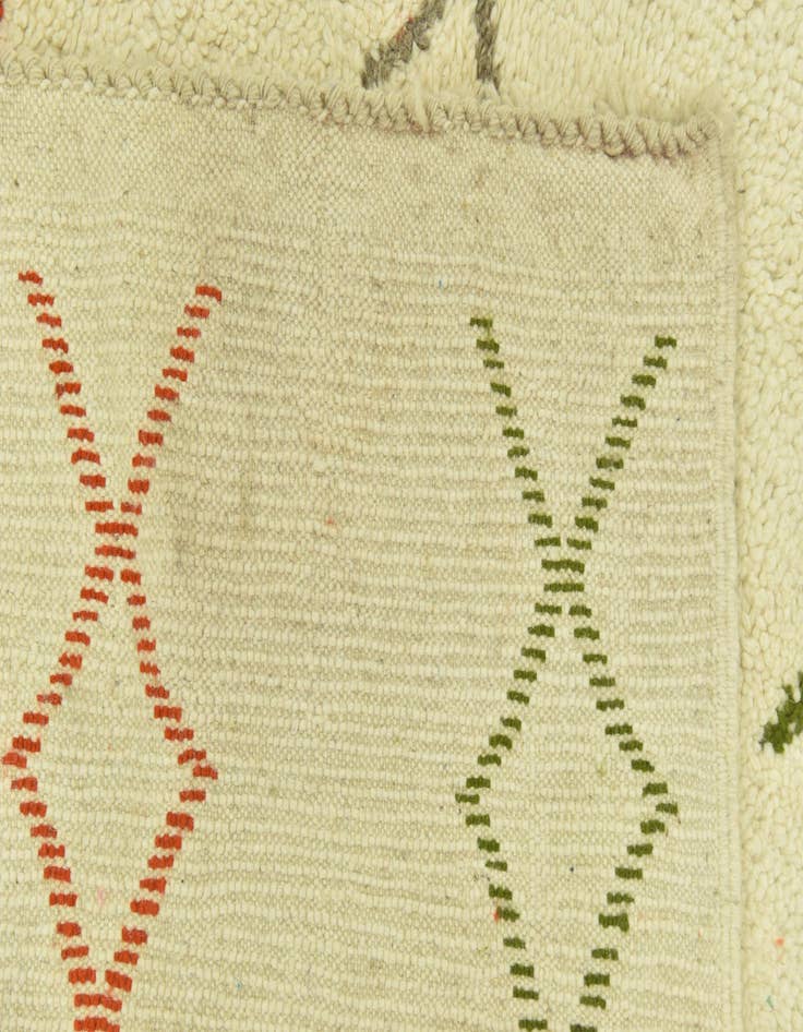 Detail image of 3' 4 x 5'  Hand Knotted Moroccan Wool Rug