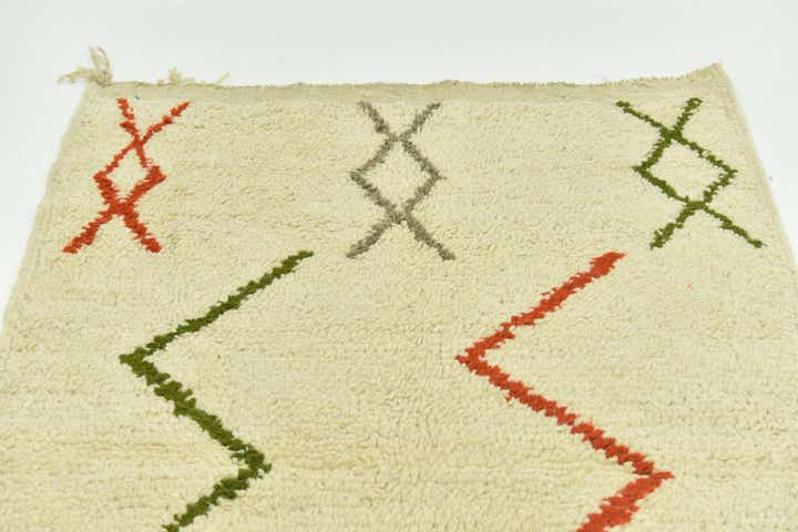 3' 4 x 5' Hand Knotted Moroccan Wool Rug