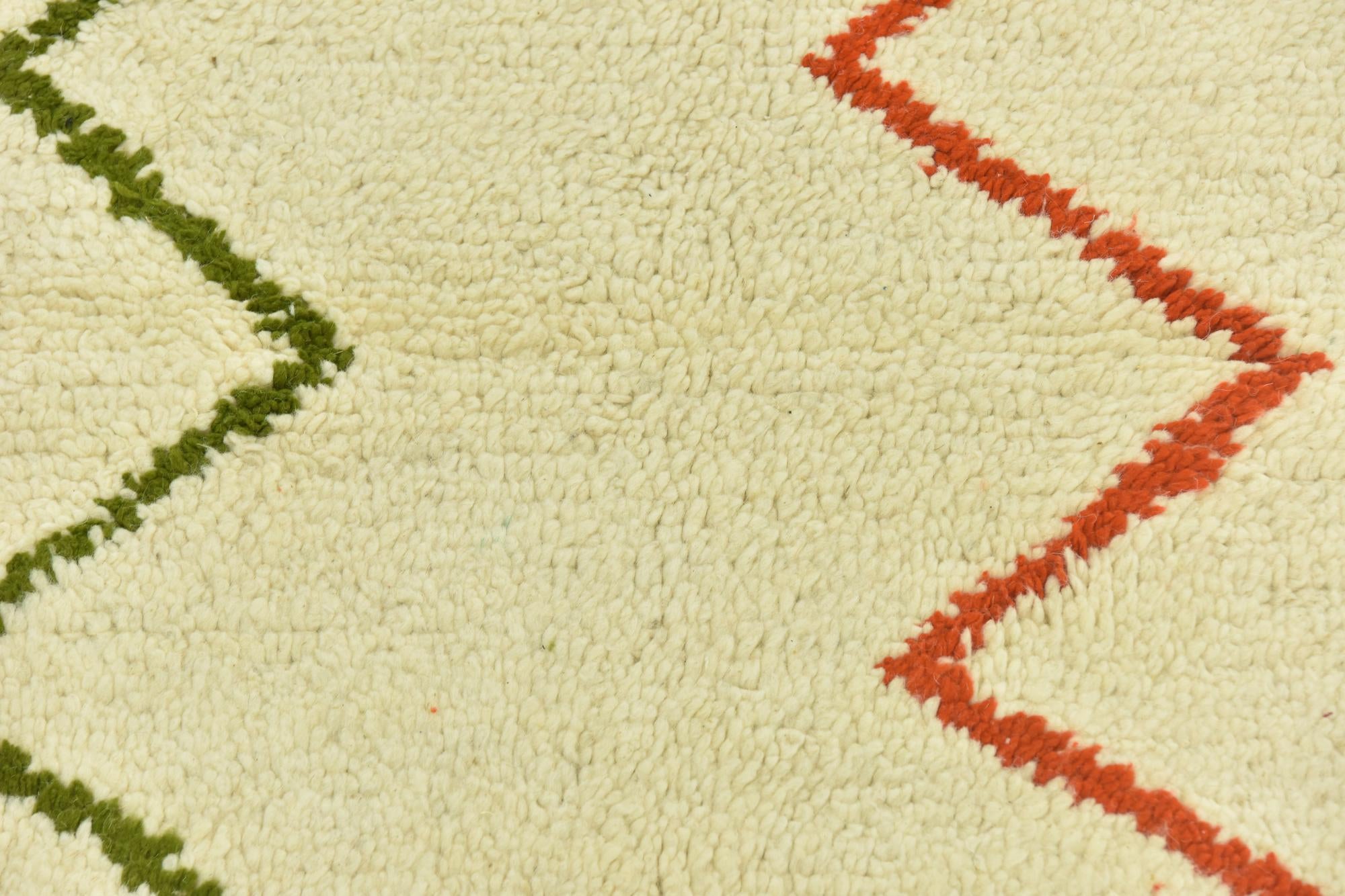 3' 4 x 5' Hand Knotted Moroccan Wool Rug