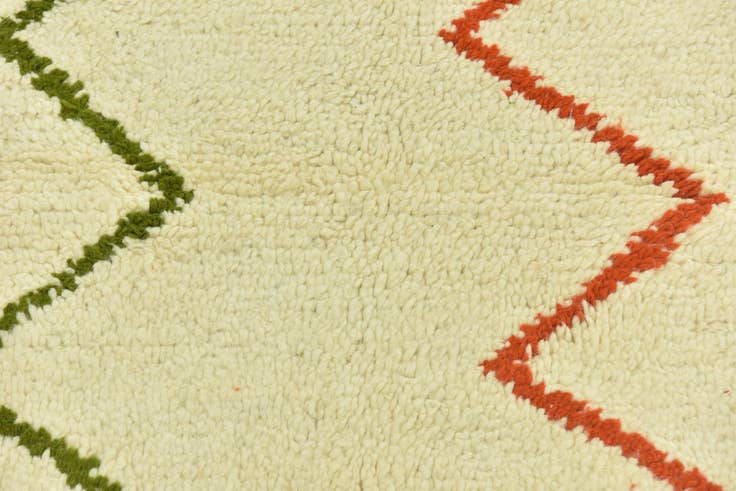 Detail image of 3' 4 x 5' Hand Knotted Moroccan Wool Rug