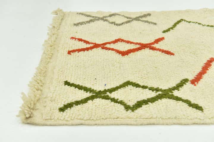 3' 4 x 5' Hand Knotted Moroccan Wool Rug