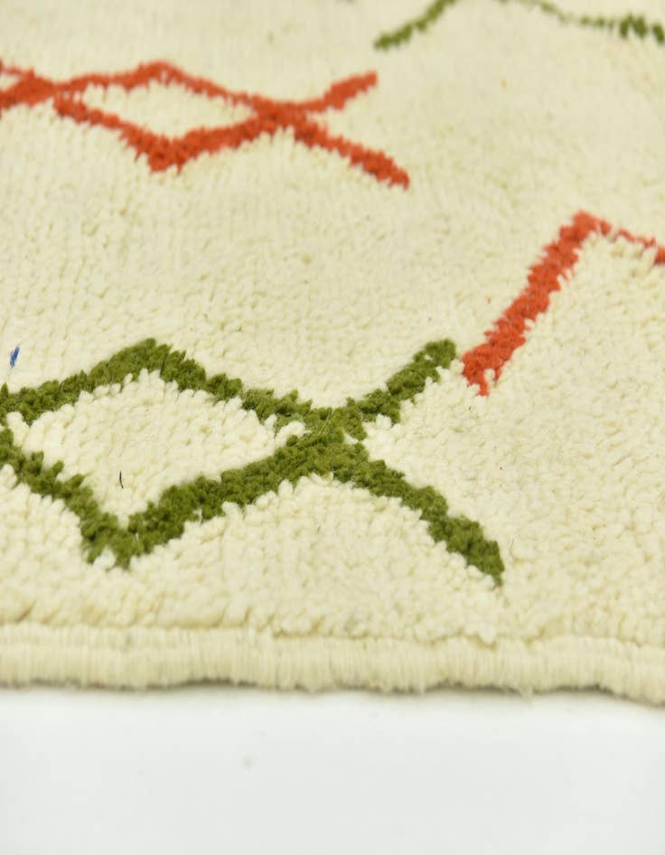 Detail image of 3' 4 x 5'  Hand Knotted Moroccan Wool Rug