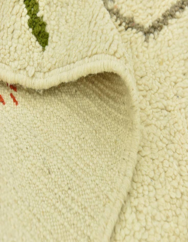 Detail image of 3' 4 x 5'  Hand Knotted Moroccan Wool Rug