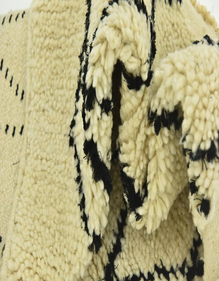 Detail image of 3' 4 x 5'  Hand Knotted Moroccan Wool Rug