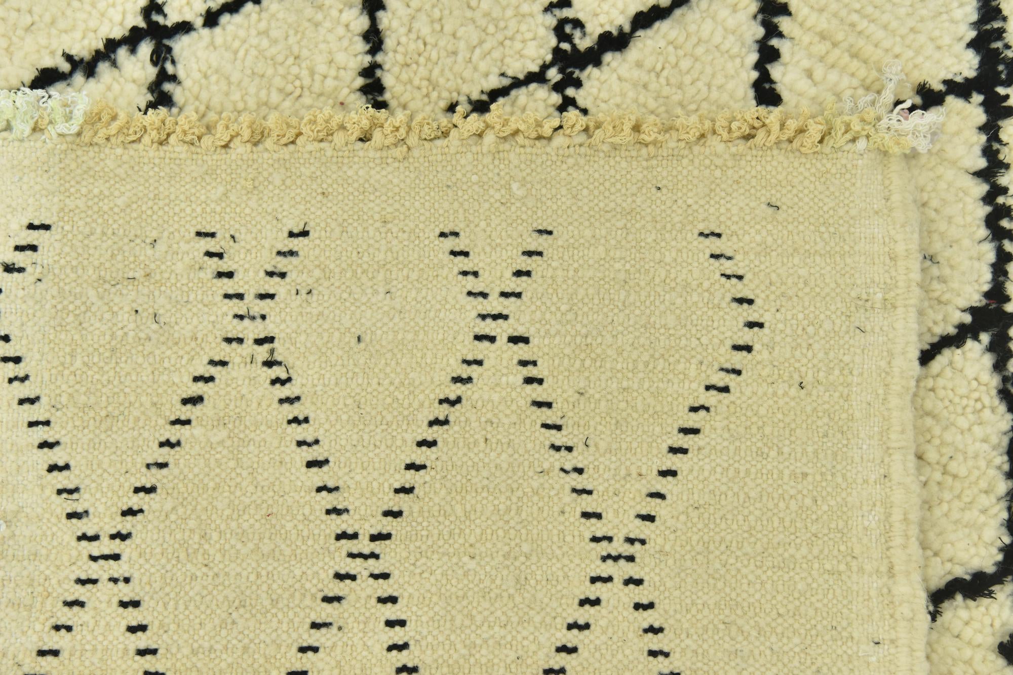 3' 4 x 5' Hand Knotted Moroccan Wool Rug