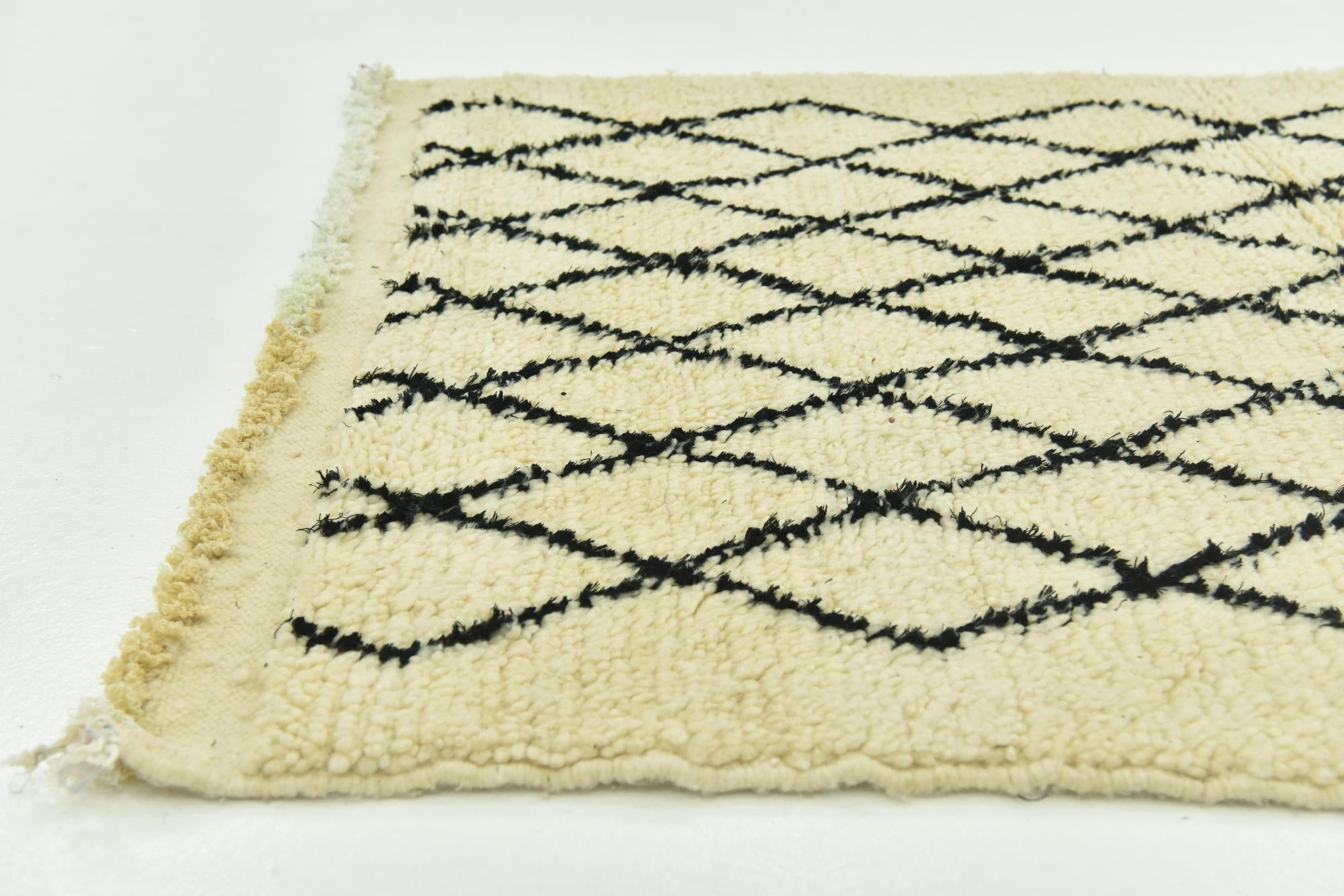 3' 4 x 5' Hand Knotted Moroccan Wool Rug
