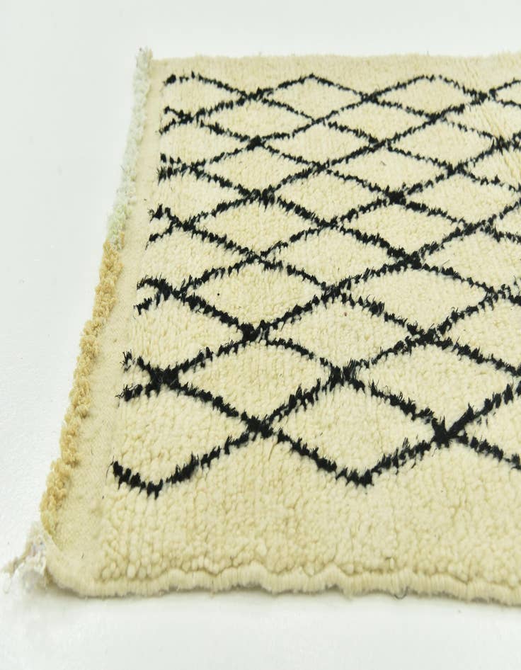 Detail image of 3' 4 x 5'  Hand Knotted Moroccan Wool Rug